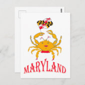 Carte Postale Joyeux crabe du Maryland (Devant / Derrière)