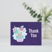 Carte Postale Joyeux Cupcake et crème glacée Anniversaire Merci (Debout devant)