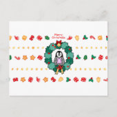 Carte postale Joyeux de pingouin Noël (Devant)