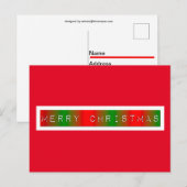Carte Postale Joyeux Dégradé de Noël (Devant / Derrière)