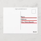 Carte Postale Joyeux Dégradé de Noël (Dos)