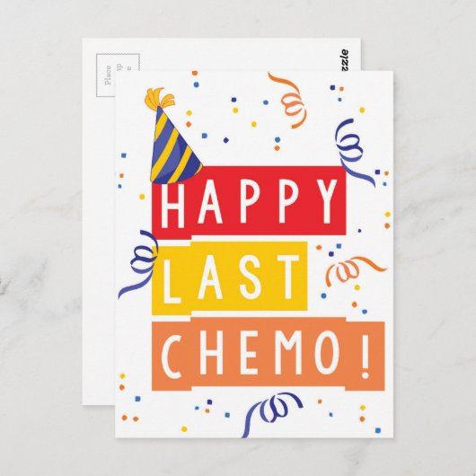 Carte Postale Joyeux dernier Chemo ! (Devant / Derrière)