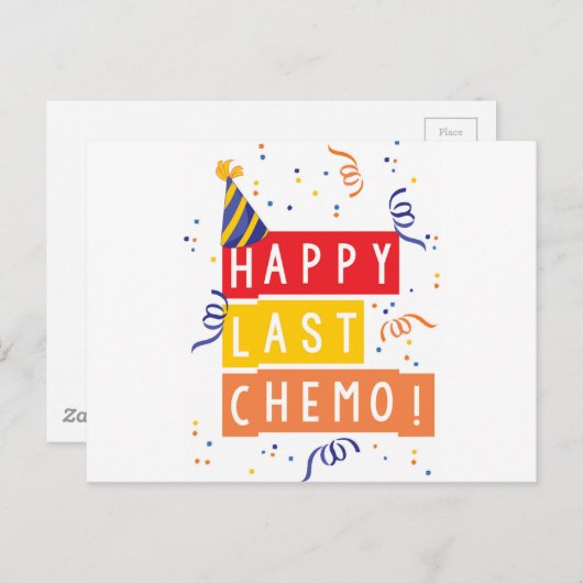 Carte Postale Joyeux dernier Chemo ! (Devant / Derrière)