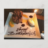 Carte Postale Joyeux dessert d'anniversaire (Devant)