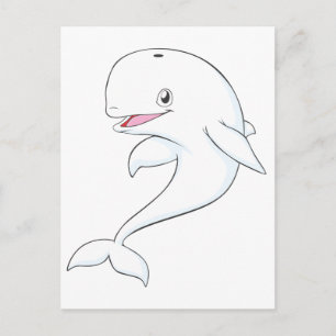 Carte Postale Joyeux dessin de baleine de Beluga