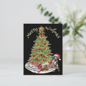 Carte Postale Joyeux dessin de chien Woofmas - Grand Danse (Debout devant)