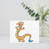 Carte Postale Joyeux dessin de dragon (Debout devant)