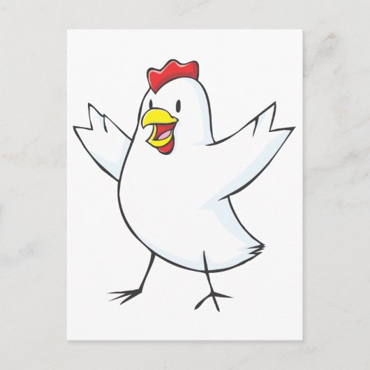 Carte Postale Joyeux Dessin De Poulets Hen (Devant)