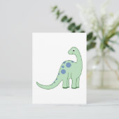 Carte Postale Joyeux Dinosaur Dessin Vert (Debout devant)
