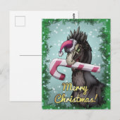 Carte Postale Joyeux dinosaure de Noël (Devant / Derrière)