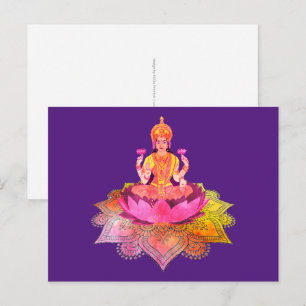 Carte Postale Joyeux Diwali - Deepalavi déesse Lakshmi 4