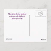 Carte Postale Joyeux Diwali Lampes feux d'artifice arrière - pla (Dos)