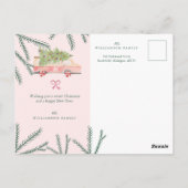 Carte Postale Joyeux & Doux Aquarelle Pain d'épices Village de b (Dos)