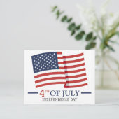 Carte Postale Joyeux drapeau américain 4 juillet Fête de l'Indép (Debout devant)
