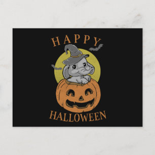 Carte Postale Joyeux éléphant bébé d'Halloween