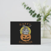 Carte Postale Joyeux éléphant bébé d'Halloween (Debout devant)