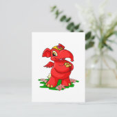 Carte Postale Joyeux éléphant rouge à Shenkuu (Debout devant)