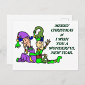 Carte Postale Joyeux elfe 1 (Devant / Derrière)