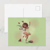 Carte Postale Joyeux Elfe Et Ladybug (Devant / Derrière)