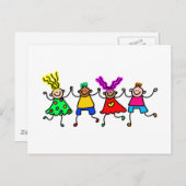 Carte Postale Joyeux enfants (Devant / Derrière)