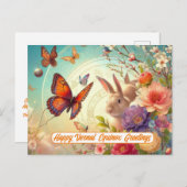 Carte Postale Joyeux Equinoxe de Printemps (Devant / Derrière)