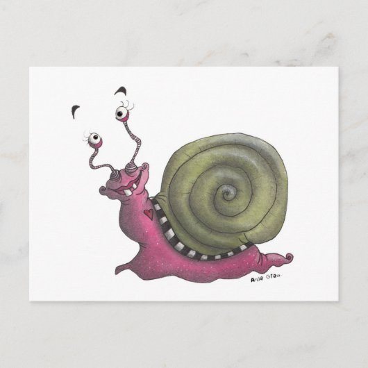 Carte Postale Joyeux escargot (Devant)