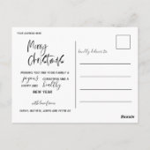 Carte Postale Joyeux et brillant or script photo Noël (Dos)