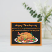 Carte Postale Joyeux et chaleureux message de Thanksgiving (Debout devant)