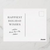 Carte postale Joyeux et flocons de neige mariés (Verso)