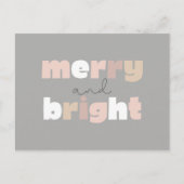 Carte postale Joyeux et Lumineux Boho Noël (Devant)