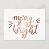 Carte Postale Joyeux et lumineux - cuivre (Devant)