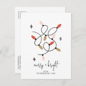 Carte Postale Joyeux et lumineux Noël (Devant / Derrière)