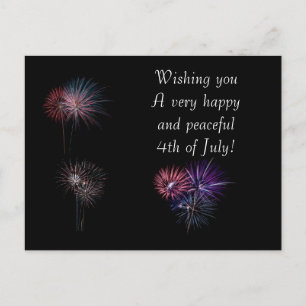 Carte Postale Joyeux et paisible 4 juillet
