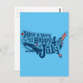 Carte Postale Joyeux Et Sûr 14 Juillet (Devant / Derrière)