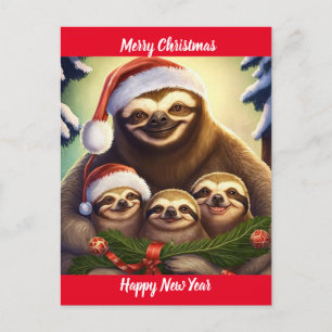 Carte Postale Joyeux fentes de Noël