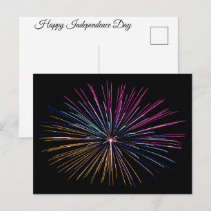 Carte Postale Joyeux feu d'artifice de la fête de l'indépendance