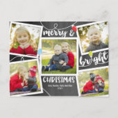 Carte Postale Joyeux feux de Noël sur Chalkboard photo collage (Devant)