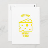 Carte Postale Joyeux fromage d'anniversaire blagues de fromage d (Devant / Derrière)