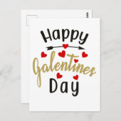 Carte Postale Joyeux Galentines Jour Valentines Aimer Amitiés (Devant / Derrière)