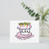 Carte Postale Joyeux gâteau d'anniversaire (Debout devant)