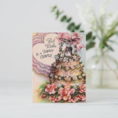 Carte Postale Joyeux gâteau Mariage Couple (Debout devant)