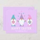 Carte Postale Joyeux Gnome de Pâques Jonglant des oeufs de Pâque (Devant / Derrière)