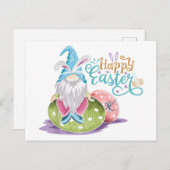 Carte Postale Joyeux Gnome Pâques (Devant / Derrière)