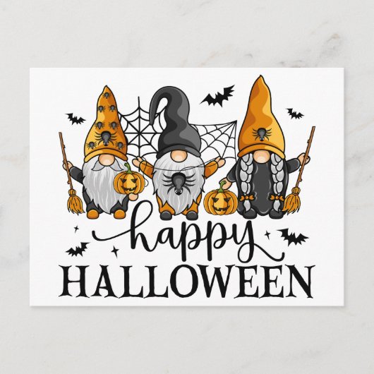 Carte Postale Joyeux Gnomes d'Halloween (Devant)