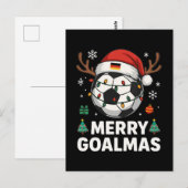 Carte Postale Joyeux Goalmas - Foot Noël Drôle (Devant / Derrière)