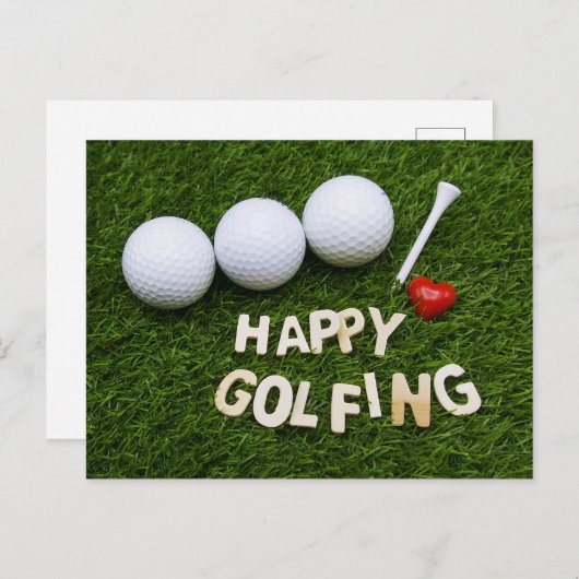 Carte Postale Joyeux golf (Devant / Derrière)