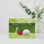 Carte Postale Joyeux golfeur de Valentine avec amour et balle de (Debout devant)