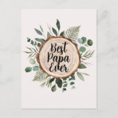 Carte Postale Joyeux grand-parents Jour Bois rustique et feuilla (Devant)