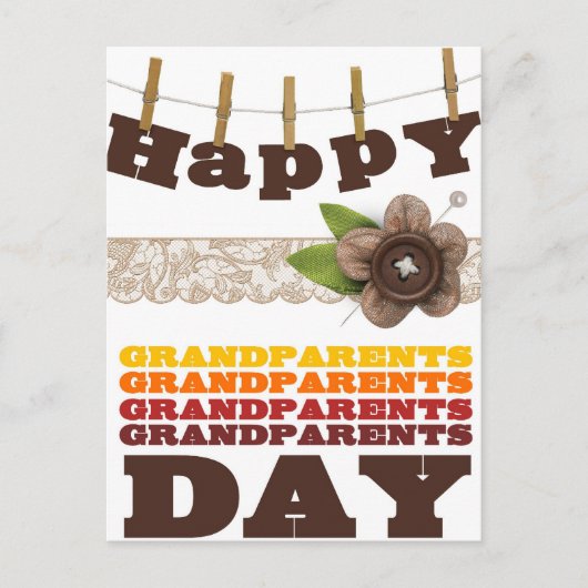 Carte Postale Joyeux Grandparents (Devant)