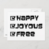 Carte Postale Joyeux gratuit (Devant / Derrière)